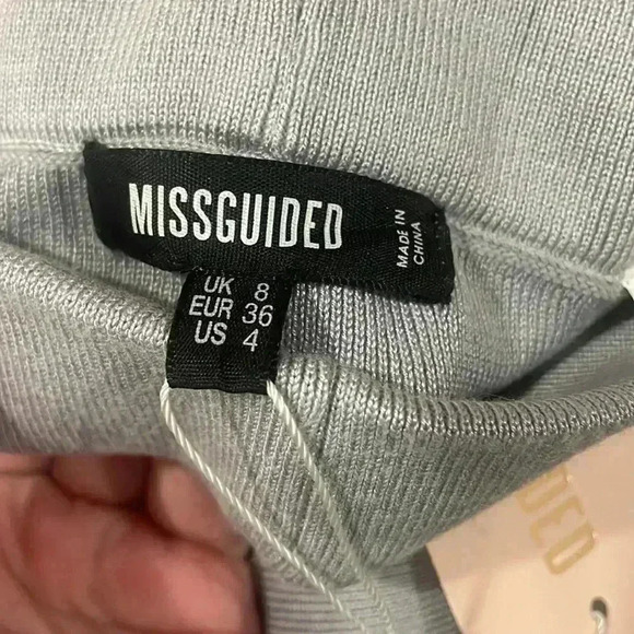 NWT Missguided Sz 4 knitted wide leg pant - Picture 5 of 5